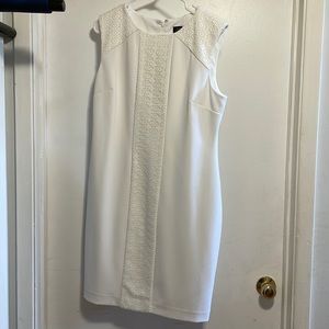 Tahari White Midi Dress